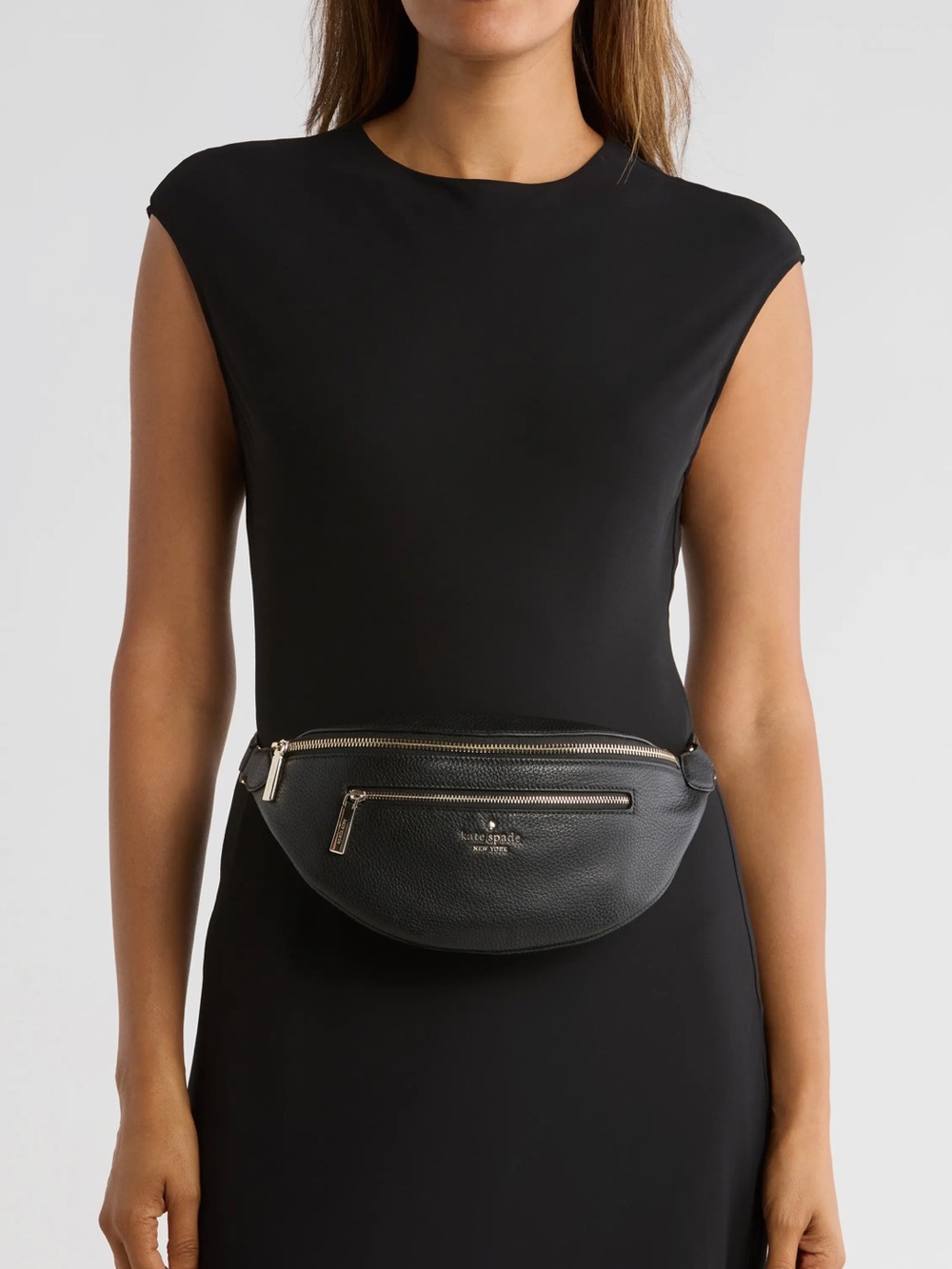 *Like New* Kate Spade Leila Black Pebble Leather Fanny Hip Belt Waist Bag - Picture 14 of 14